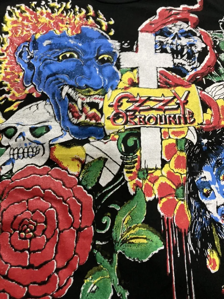 90s OZZY OSBOURNE TATTOO OVP HANES tシャツ OZZY OSBOURNE TATTOO OVP HANES LARGE 3487 | gre