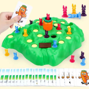 Funny Bunny Rabbit Cross Country Puzzle Board Game Kids Toys Family Games Venturing Rabbits Trap Mainan Arnab 兔子陷阱桌游玩具