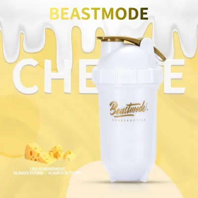 (SG SELLER) BEASTMODE Capsule Round Bottom Bottles / Protein Shake Blender Water Bottle for Cycling Gym Sports