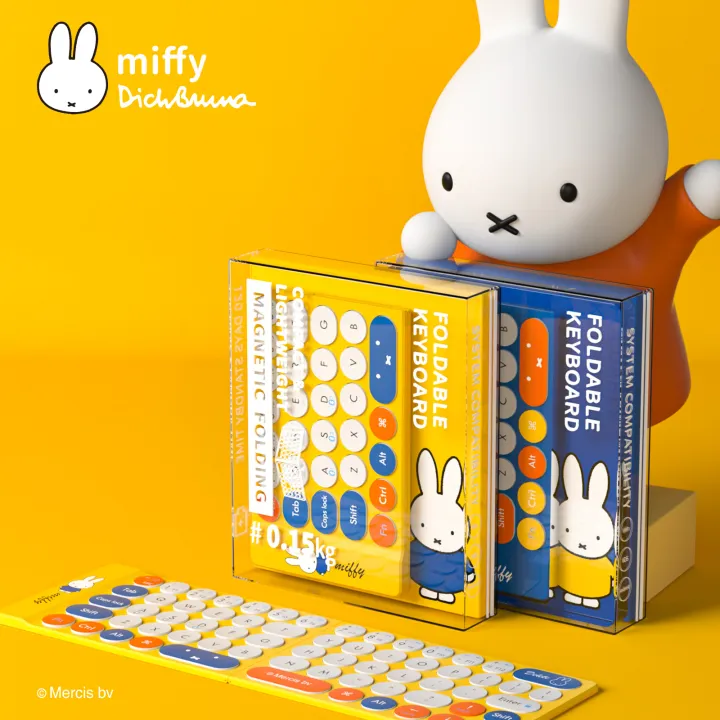 Miffy X MIPOW Mini Folding Keyboard For iPhone Slim Wireless Bluetooth Ipad Keyboard For IOS Foldable Keyboard Bluetooth Desktop