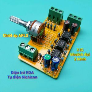 Chiết áp volume 2 kênh 24 bước 50K 100K tiếp xúc Bạc Ko có tiếng xẹt siêu Bền giá 1 chiếc