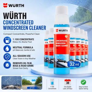 Nước Rửa Kính Lái Ô Tô Đậm Đặc Tiện Dụng WURTH Windshield Cleaner 32ml - Làm Sạch Vượt Trội An Toàn Tuyệt Đối