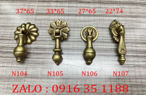 Núm giọt nước N104N105N106N107 đồng nguyên chất tay quai lắp tủ quần áo tủ trang trí kệ tivi  sang và chất