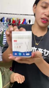 3 in 1 Cotton Swab w Case for Kids Baby Adult (for ears nose belly button) 200pcs