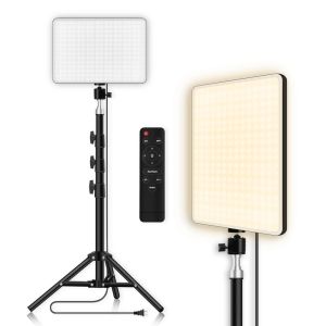 Dimmable LED Video Light Panel EU Plug 2700k-5700k Photography Lighting For Live Stream Photo Studio Fill Lamp Three Color