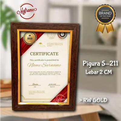 PIGURA FRAME BINGKAI FOTO MINIMALIS 2cm S21 10RS 10R PIAGAM SERTIFIKAT IJAZAH