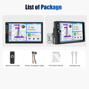 (Shipped from Manila)ESSGOO 1 Din/2 Din Car Radio Bluetooth 7 Inch Touch Screen Multimedia MP5 Player With Wired CarPlay and Android Auto MirrorLink