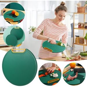 31cm Cutting Board for Chopping Flexible Large Plastic Cutting Boards Mats for Kitchen Dishwasher Safe Easy Grip Handle Space Saving