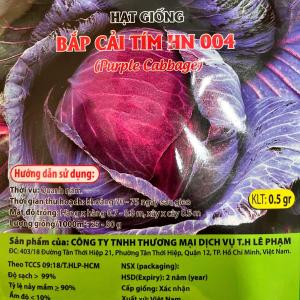 Hạt giống Bắp cải xanh Bắp cải tím gói 0.5gr - 1gr trồng quanh năm