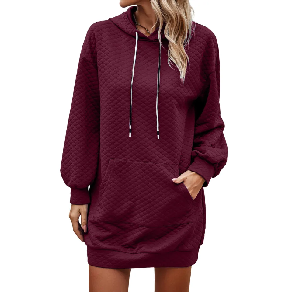  Hoodie Dress for Women with Pockets Pullover