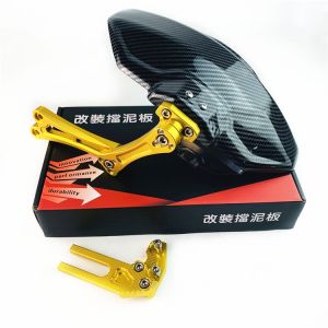 รถจักรยานยนต์อลูมิเนียมบังโคลนหลังคาร์บอนไฟเบอร์พิมพ์พลาสติก Mudguard สำหรับ YAMAHA Nmax155 TMAX 530 Xmax 300 Aerox MIO Honda Click 125i WAVE100 SONIC ฯลฯ