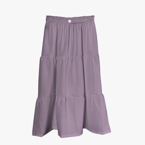 Rok Skirt Panjang Ruffle Polos Anak Perempuan 3-13 Tahun