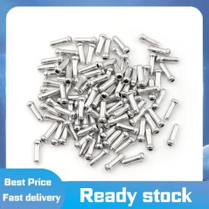 💥💥💥 ตัวเปลี่ยนเกียร์เบรคจักรยานอลูมิเนียมสีเงิน100ชิ้นปลายสายเคเบิลด้านใน