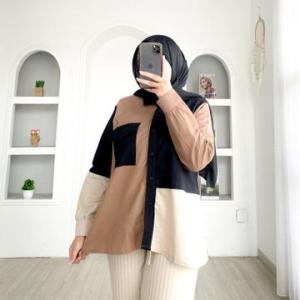 Karima Shirt - Kemeja Panjang Wanita Kekinian Atasan Blouse Kancing Depan Busui Friendly