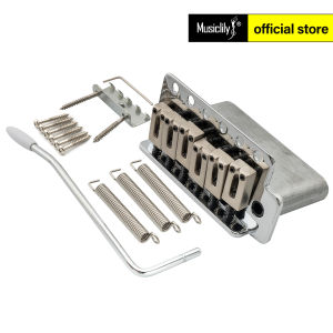 Wilkinson M Series 52.5mm(2-1/16 inch) String Spacing 6-Screw Modern Style Saddle Guitar Tremolo Bridge with Push-In Arm 36mm Block for Strat Style Electric Guitar