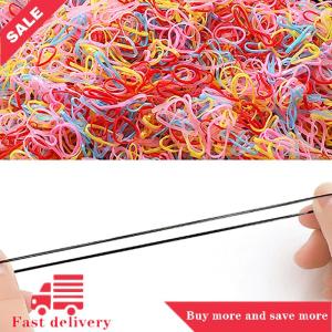 [COD] 1000pcs Girls Colourful Disposable Rubber Band Elastic Hair Bands Headband Children Ponytail Holder Bands For Kids Accessories