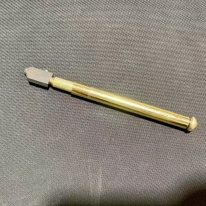 Multifunctional Diamond Glass Cutter - Manual Tile And Mirror Cutting Tool No Batteries Required Golden Steel