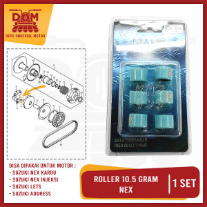 Roller Nex 105 Gram (KNZ) Peloran Vanbelt Batu Timbangan Roler Weight Set Racing Suzuki Nex Address