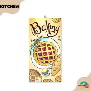 TENNESY Hiasan Dinding Dapur I Love Baking Cook Masak 15x30cm Dekorasi Kamar Tidur Pajangan Rumah