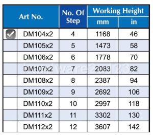 Danmi/Alibaba Heavy Duty Black Aluminium Double Sided Ladder 4/5/6/7/8/9/10/11/12 Steps High Quality