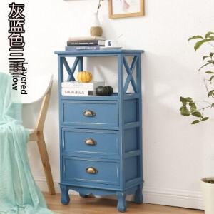 HYD0 American Minimalist Black Bedside Table Retro Chest of Drawers Solid Wood Drawer Style Storage Small Cabinet Locker Bedroom Side Cabinet w6x7y