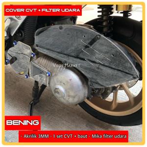 COVER CVT FILTER UDARA BAHAN AKRILIK TEBAL untuk NMAX AEROX LEXI OLD NEW TUTUP CVT TUTUP FILTER UDARA