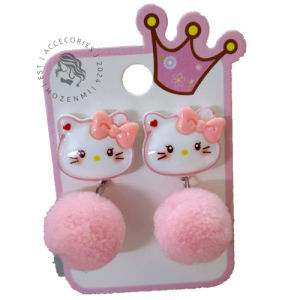 HA026 Anting Imut Lucu Karakter Sanrio Pompom Kuromi Melody Hello Kitty Unik Hadiah Anak UlangTahun