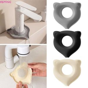 Durable Cat-Shaped Drainage Mat Silicone Multifunctional Waterproof Drain Mat Quick Drainage Faucet Drip Tray