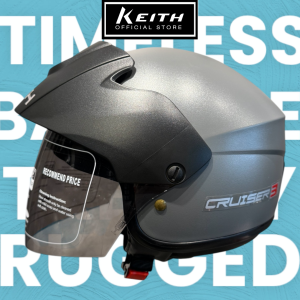 KEITH Cruiser 3 Half Helmet - Dark Grey [SIRIM Certified]