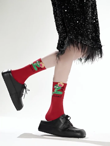 3 Pairs Zodiacs Snake Year Cotton Socks for Women Festival Celebrations Chinese New Year Holiday Cartoon Crew Socks