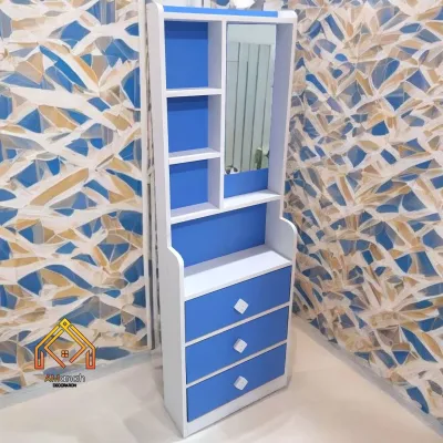 RAK MAKE UP TOLET MEJA RIAS - LEMARI KOSMETIK KACA BAHAN KAYU KUAT RKA169 BUDDIESSTORE