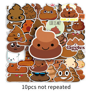 50PCS Poop Waterproof Sticker Cartoon Fun Funny Cute Shit Decoration Phone Case