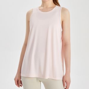 Women Sport Tank Mesh Patchwork UV/SPF Sunscreen Rashguard Cool Quick Dry Sleeveless Loose Yoga Running Exercise Daily Top