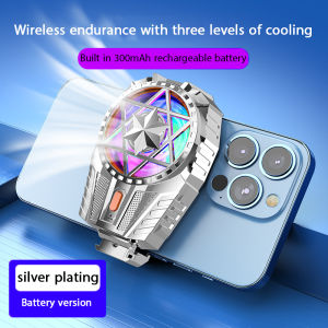 Mobile Phone Cooler Air-Cooled Three-Level Battery Charging Plug-In Back Clip Portable Cooling Fan