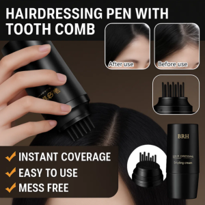 Double-Tooth Hair Dye Comb Quickly Covering White Hair Invisible Gray Hair Waterproof Long-Lasting Hair Dye Hide Bald Edges Hair Root