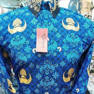 Batik korpri pria list hitam