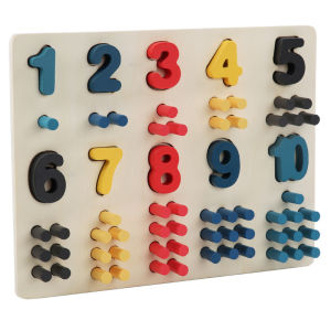 Childrens Wooden Counting Peg Board Arithmetic Stick Learning Math Numbers Letter Matching Toys
