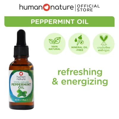 Human Nature Peppermint Wellness Essential Oil 30ml 100% Natural | Refreshing Cooling Relaxing (No Harmful Chemicals)