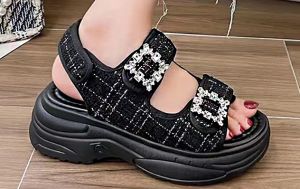 BARUU!!! Sandal Kanvas Import Wanita (J) WA88 Import Sandal Wanita Kanvas Kasual Keren (+Box) Import