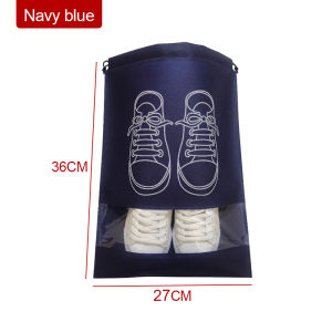 New Non-woven Foldable Portable Beam Drawstring Shoes Storage BagThick Travel Pouch Travel Sundries Pouch Dust-proof Portable Travel Shoe Bags Waterproof Dustproof Environmental Protection shoes organizer drawstring bag Beg Kasut