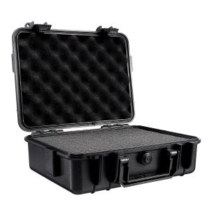 Sharks ABS Plastic Protective Carry Case Storage+Free Foam Waterproof Hard Carry Tool Case Bag Storage Box Camera Photography Sponge Waterproof Camera Large Hard