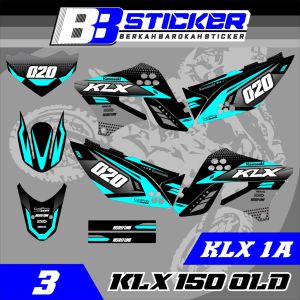 Sticker Striping Kawasaki KLX Lama Stiker Variasi Motor KLX Old KODE KLX 1A