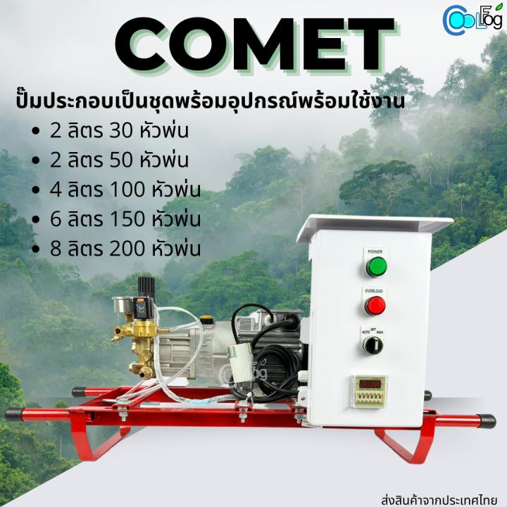 ชุดปั๊มพ่นหมอกแรงดันสูง Komat พร้อมหัวพ่นหลากหลายขนาด