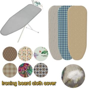 OKKFINE ยางยืด ผ้าคลุมโต๊ะรีดผ้า ลายดอกไม้ หนาขึ้น แผ่นกันความร้อนสำหรับรีดผ้า ใหม่ ทนความร้อน ผ้ารองรีด สำหรับอุปกรณ์โต๊ะรีดผ้า