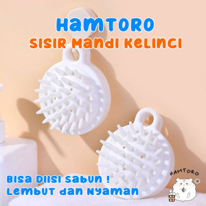 Hamtoro Sisir Mandi Kelinci Kucing Anti Kutu Bahan Lembut Bisa Diisi Sabun