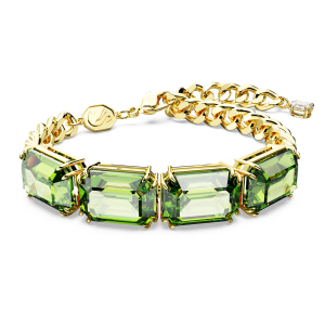 SWAROVSKI Luxury Millenia octagonal cut green gemstone bracelet S925 sterling silver womens fashion bracelet