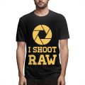 [2023 New Style T-shirt] I Shoot Raw Photographer Photography Plus Size Men's T-shirt Men's Cotton Short Sleeve Tees. 