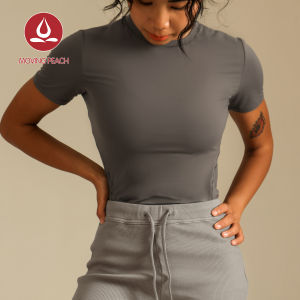 Moving Peach Sports Short Sleeves For Women Mousse T-shirts Figure-flattering slim fit Top High Elasticity Soft Breathable Weightless Running Yoga Pilates Exercise Daily Wear ATM