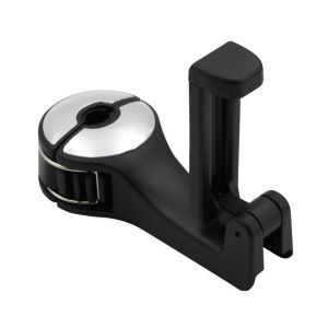 1PC Car Headrest Hidden Hook 2 in 1 Car Seat Hooks with Phone Holder for Purse BackpacksToysand Even Bottle Storage Organizer