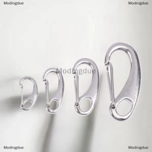 [COD] Modingdue 4Pcs Egg Shape Spring Snap Hooks Stainless Steel Multifunctional Hiking Camping Belt Carabiner Quick Release Hook